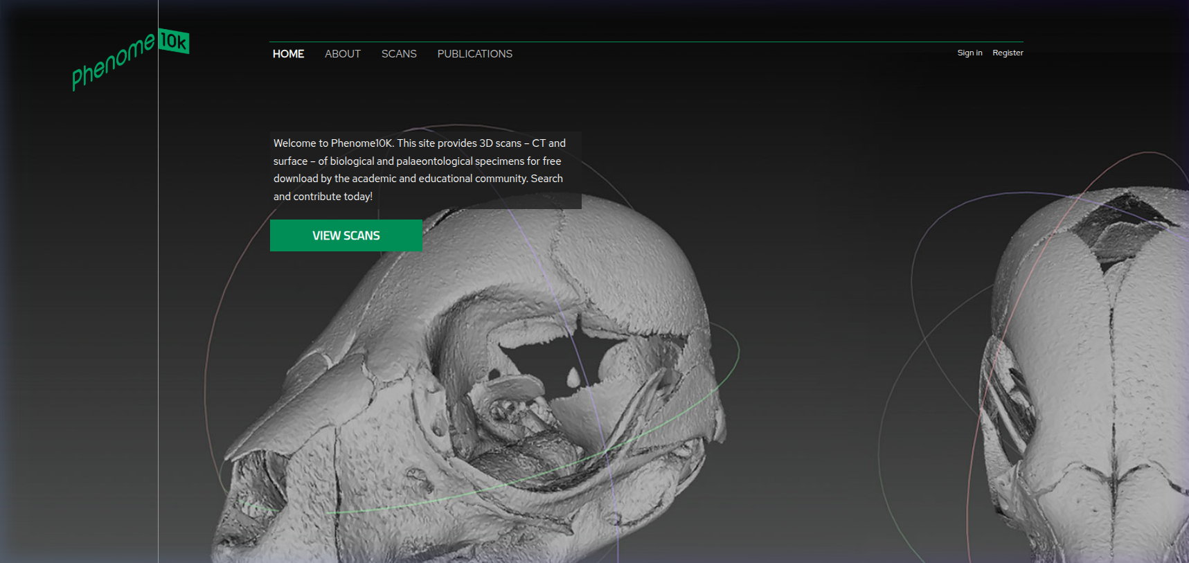 Phenome10K homepage